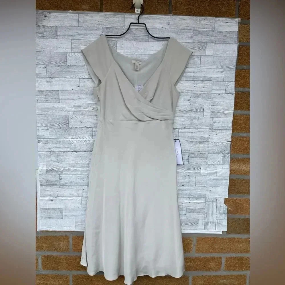 J.Crew Wedding Collection Champagne-Colored Dress Sz 8
